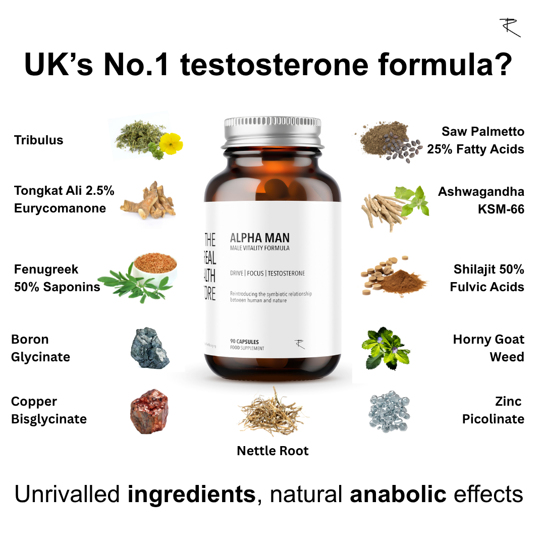 
                  
                    TRHS Alpha Man - High Strength Performance Boosting, Vigor Formula - 90 Capsules
                  
                