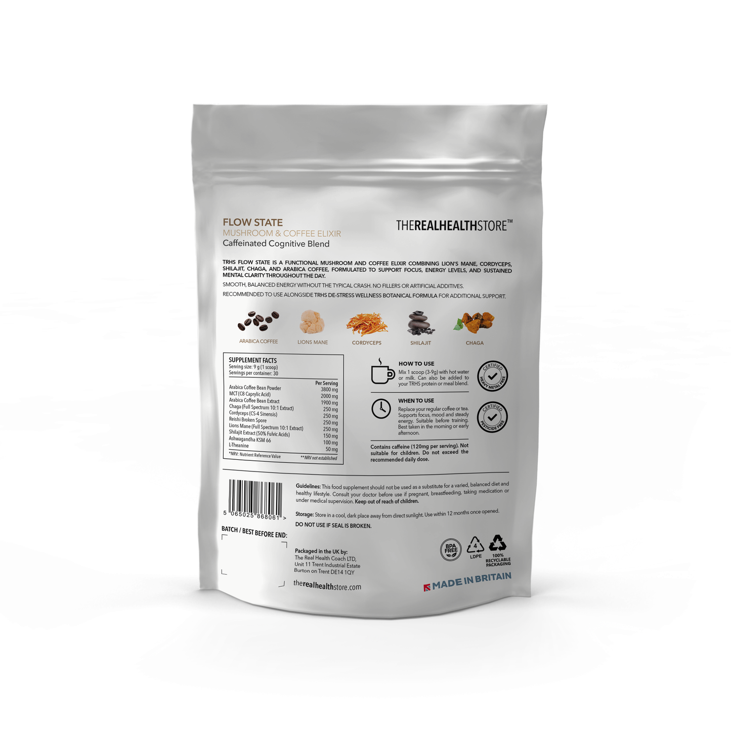 TRHS Flow State Coffee & Mushroom Nootropic Elixir