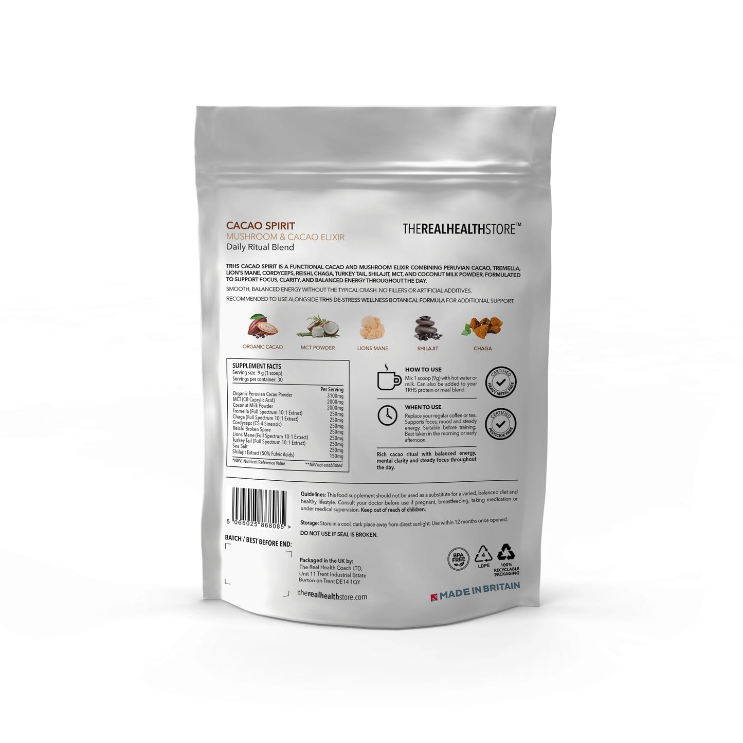 
                  
                    TRHS Cacao Spirit Mushroom & Hot Chocolate Energising Elixir
                  
                