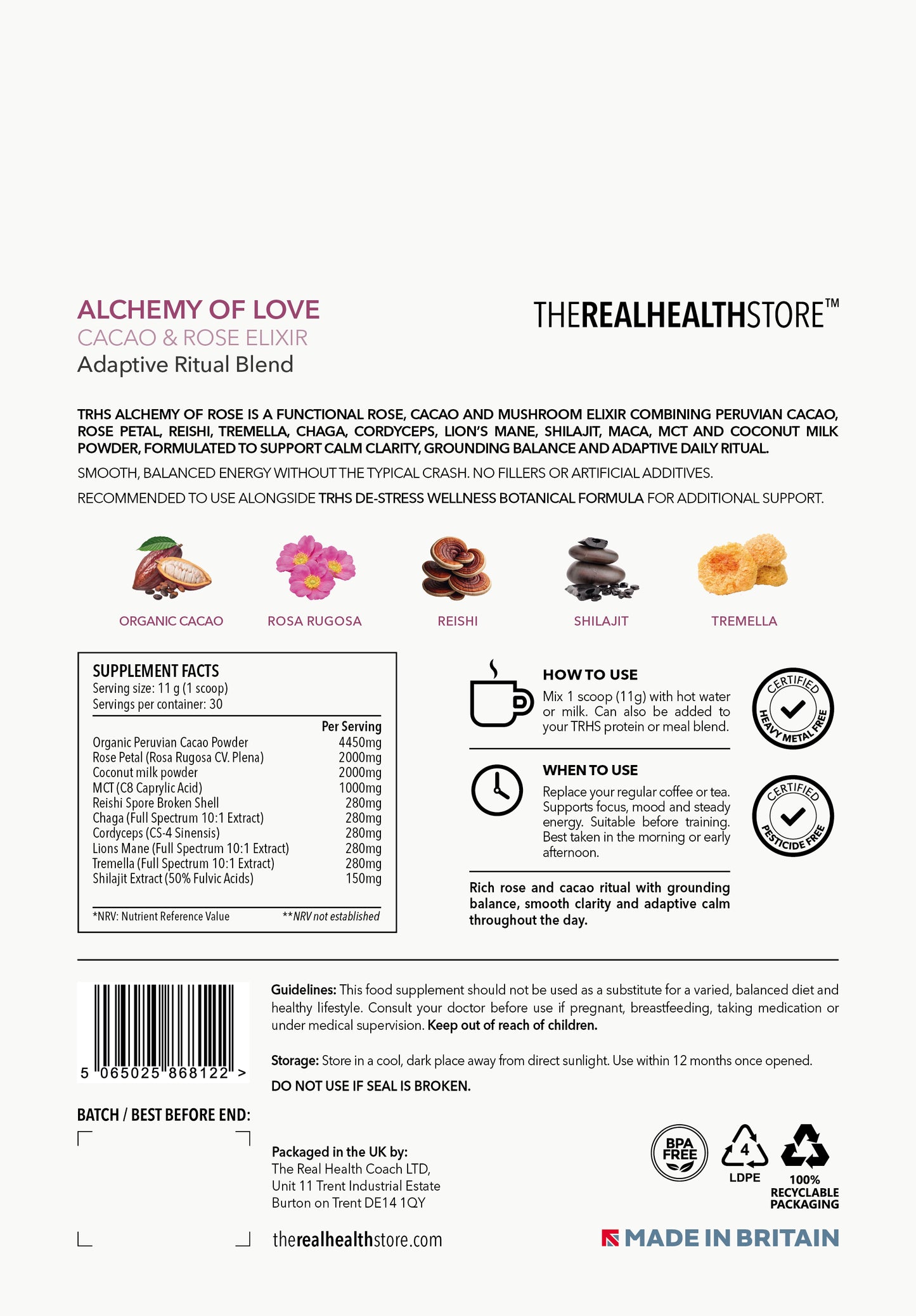 
                  
                    TRHS Alchemy Cacao & Rose Calming Elixir
                  
                