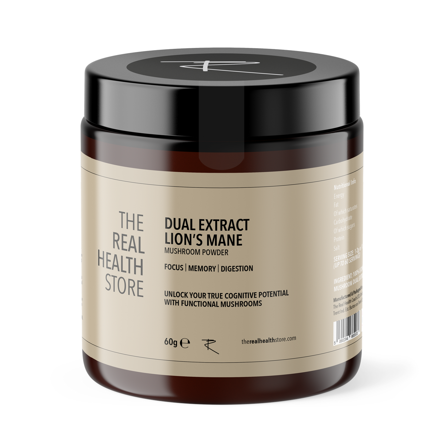 
                  
                    TRHS Dual Extract Lion's Mane Mushroom Powder - 60grams
                  
                