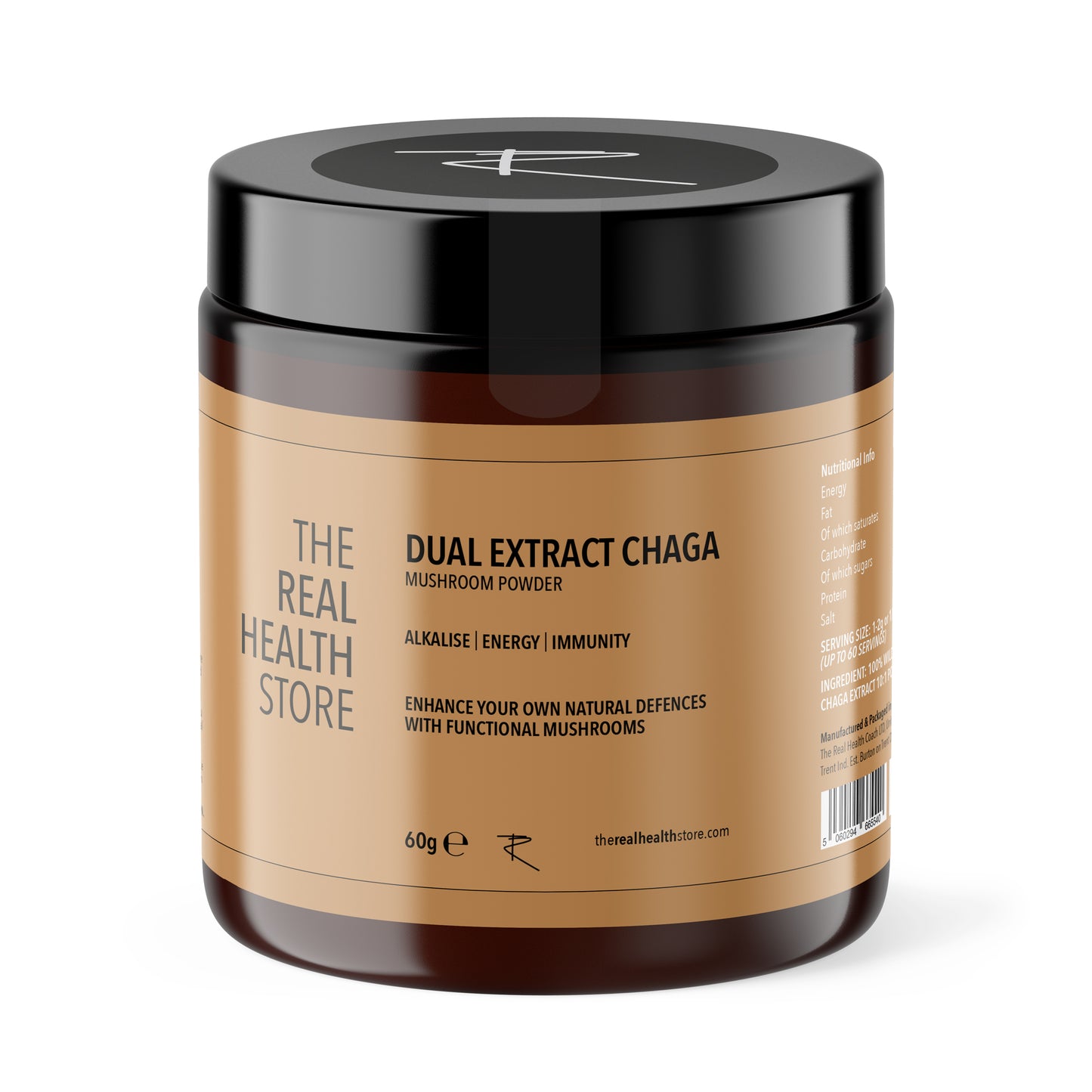 
                  
                    TRHS Dual Extract Wild Harvested Chaga Mushroom Powder - 60grams
                  
                