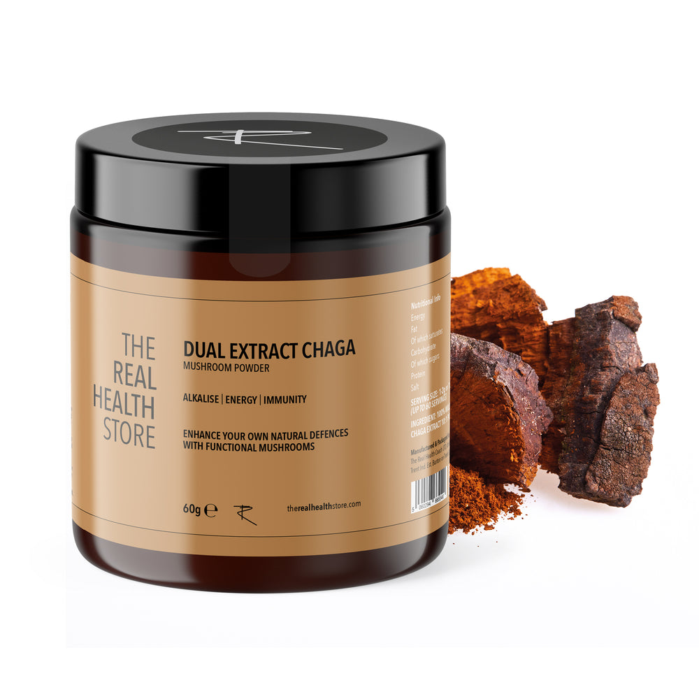 TRHS Dual Extract Wild Harvested Chaga Mushroom Powder - 60grams