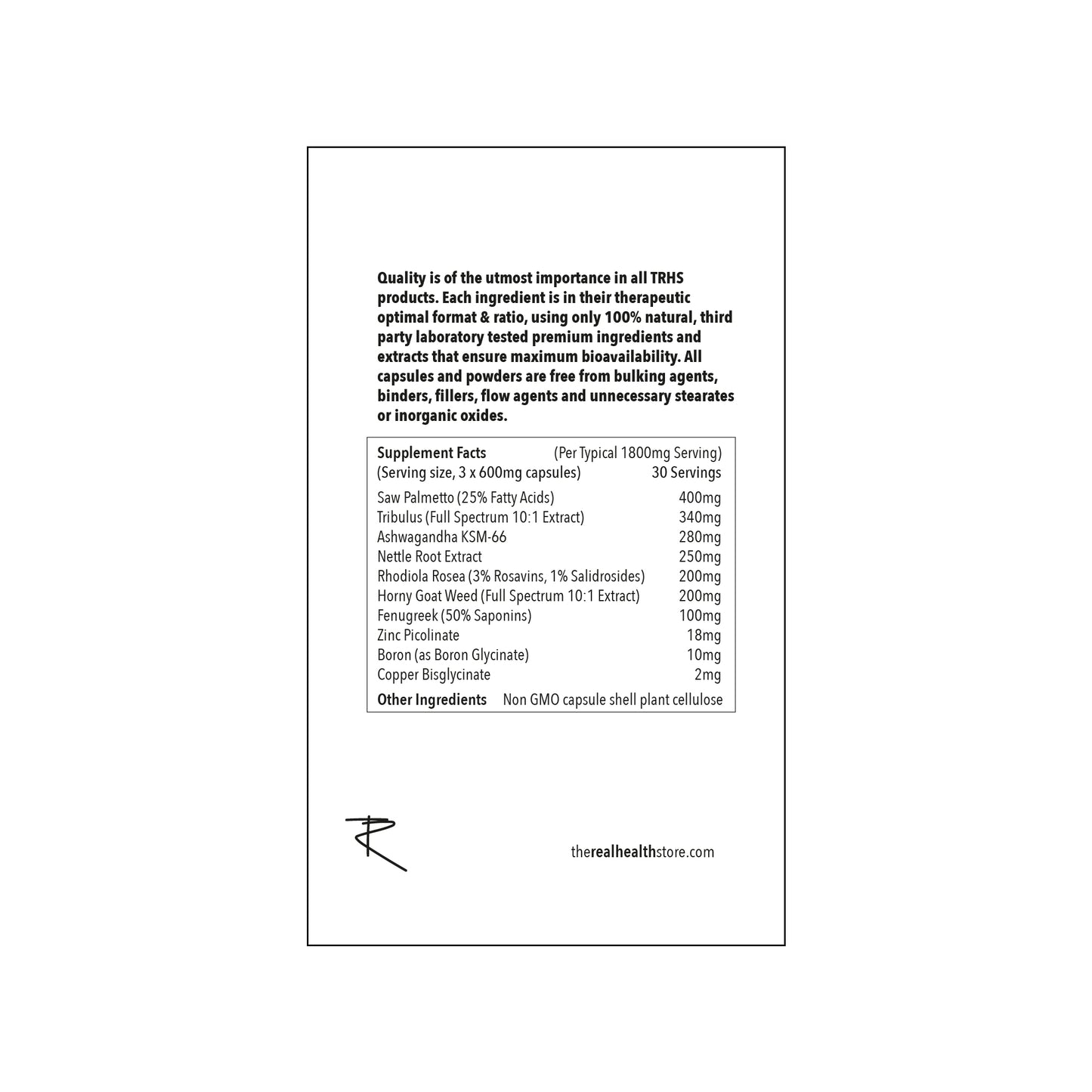 
                  
                    TRHS Alpha Man - High Strength Testosterone Boosting, Libido Formula - 90 Capsules
                  
                