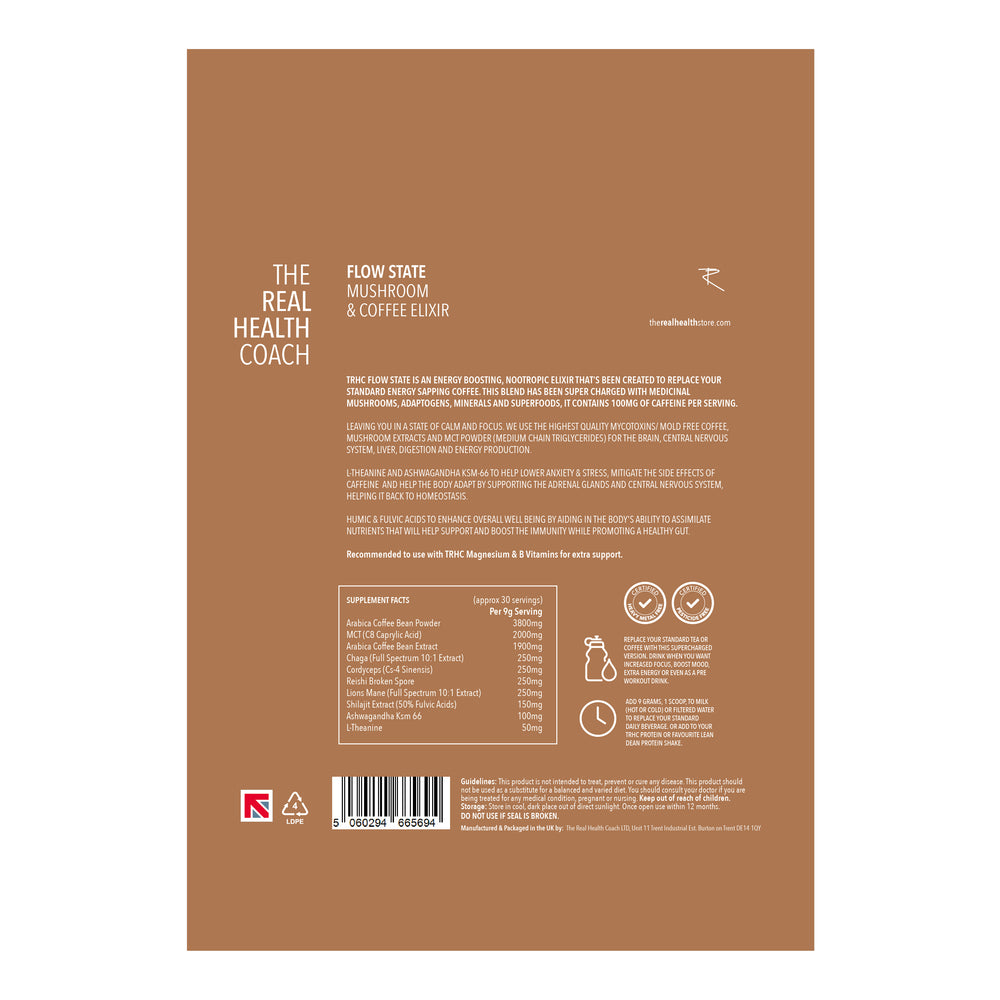 
                  
                    TRHS Flow State Coffee & Mushroom Nootropic Elixir - 270 grams
                  
                