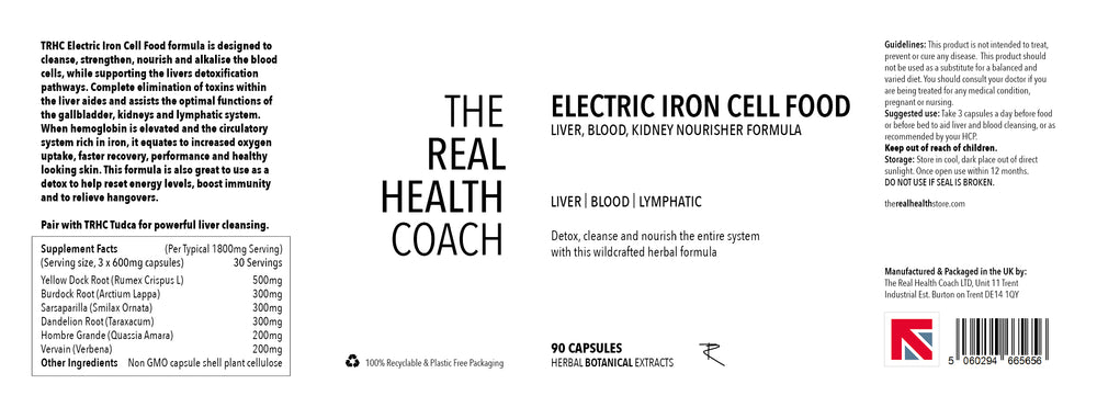 TRHS Electric Iron Cell Food - Liver, Blood, Kidney Formula - 90 Capsules