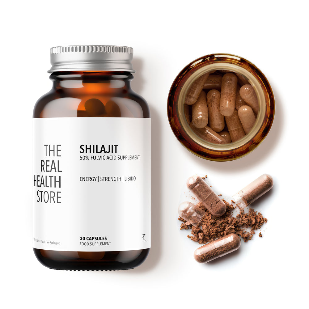 TRHS Shilajit Capsules, High Strength 50% Fulvic Acids - Boost energy - balance Hormones