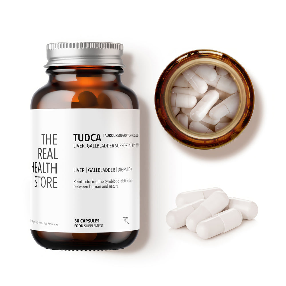 TRHS Tudca (Tauroursodeoxycholic Acid - Vegan Friendly) Liver, Gallbladder, Brain, Eye Support Supplement High Strength 600mg- 30 Capsules