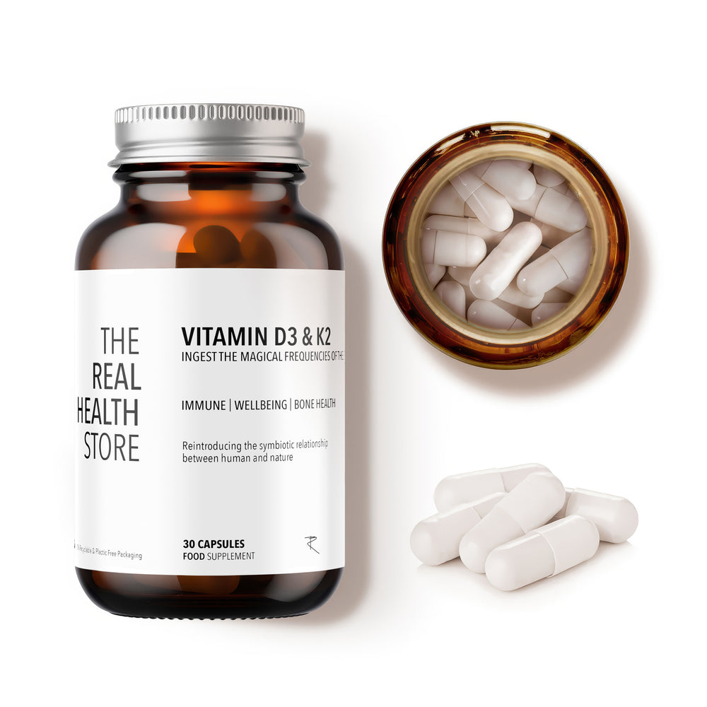 TRHS Vitamin D3 & K2 3000IU (Irish moss, pine tree D3, K2 MK-7, MCT powder) - 30 or 60 Capsules