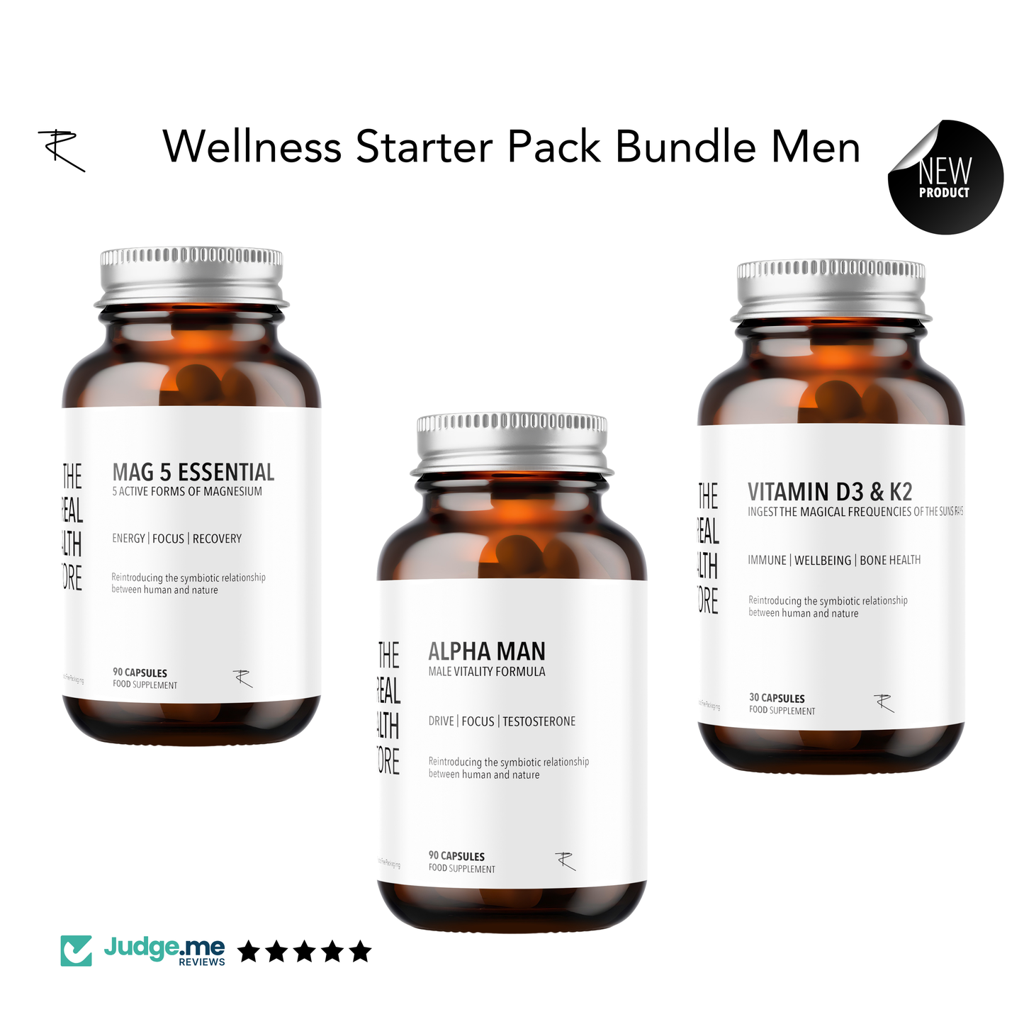 TRHS Male Wellness Starter Pack Bundle With Mag-5 essential