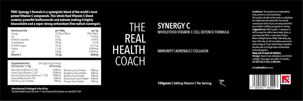TRHS Synergy-C Whole Food Vitamin C Blend, High Strength 660mg -150grams