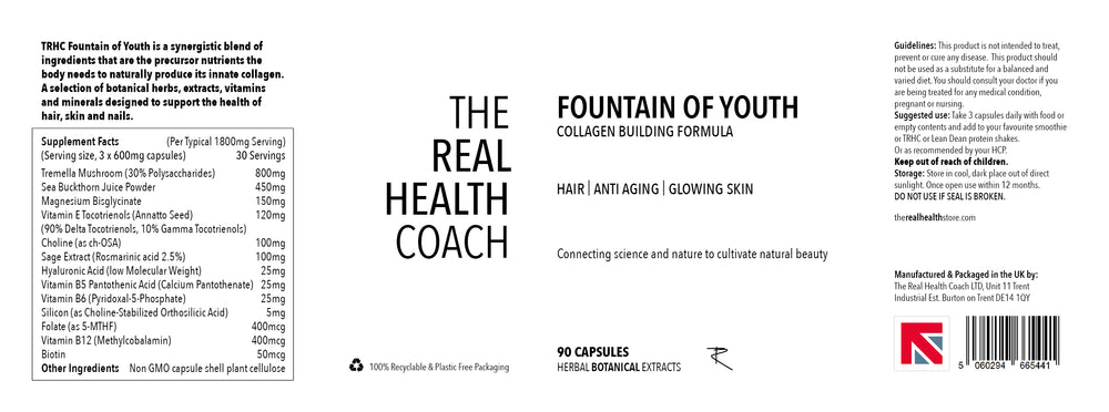 TRHS Fountain Of Youth - Collagen Building Formula - 90 Capsules